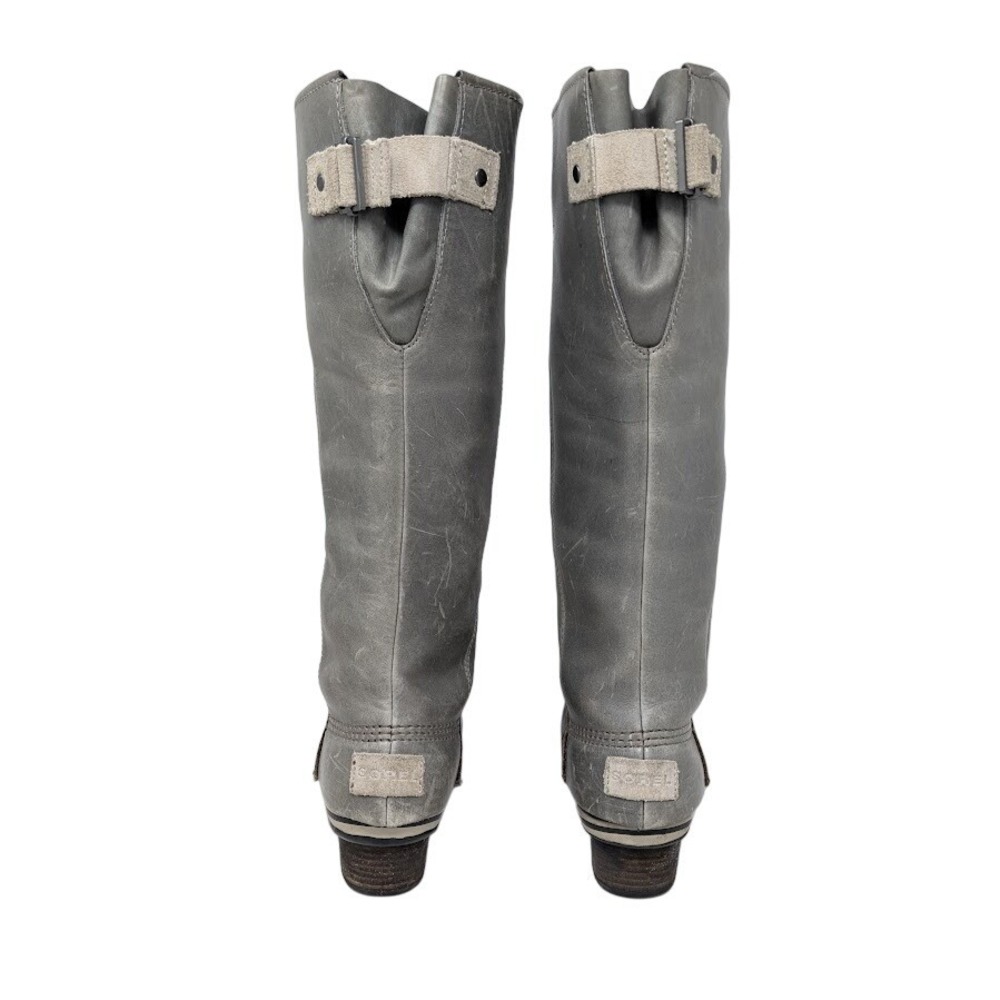 Sorel Slimpack Riding Tall Boots Shale Gray Women 6 5 Waterproof Insulated - Picture 6 of 10